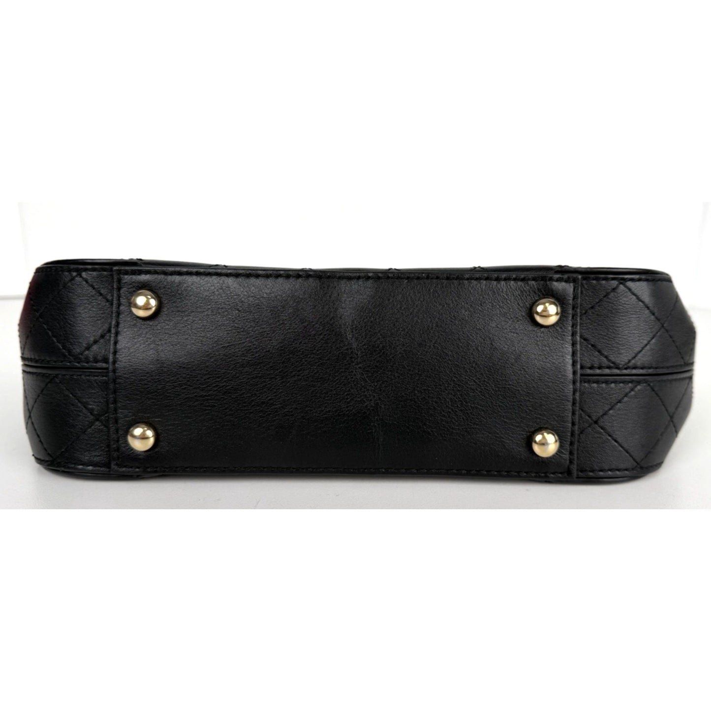 Chanel Stitched CC Case Flap Shoulder Bag in Black Calfskin D-6
