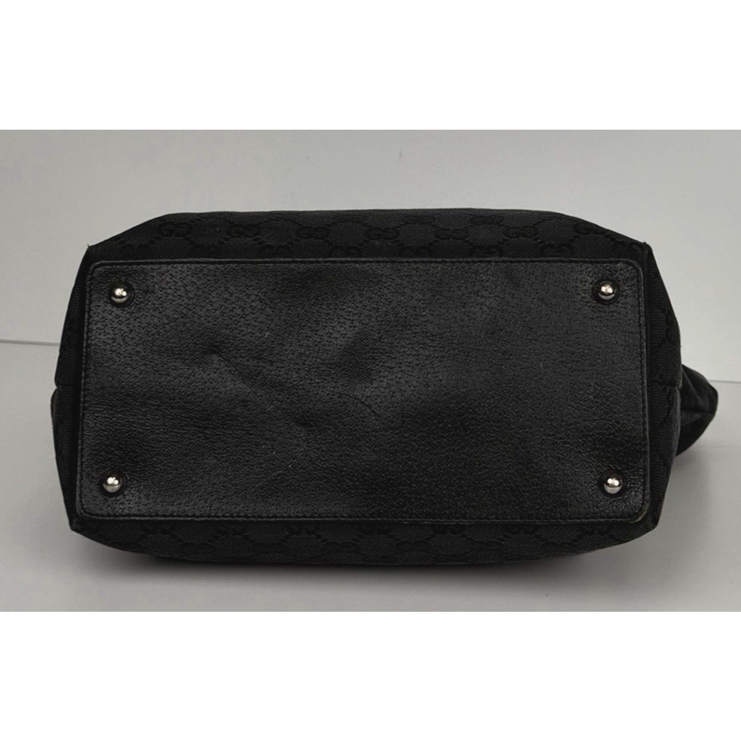 Gucci GG Canvas Eclipse Tote Bag Medium in Black GG Monogram Pattern S07