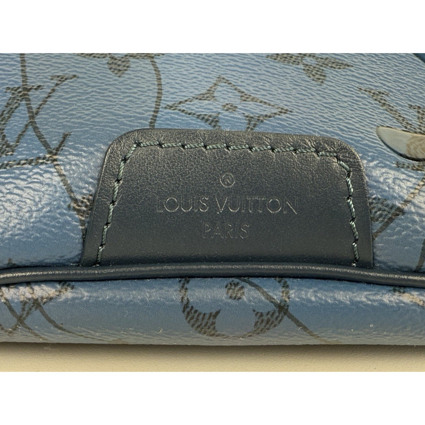 Louis Vuitton Monogram Blue Aqua Garden Discovery Bum Bag PM Body Bag A1