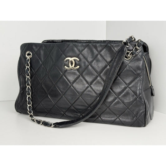 Chanel Timeless Tote Bag Black Leather