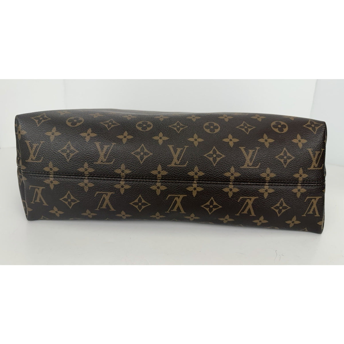 Louis Vuitton Graceful PM Tote Shoulder Bag Brown Monogram Coated Canvas 2017 F3