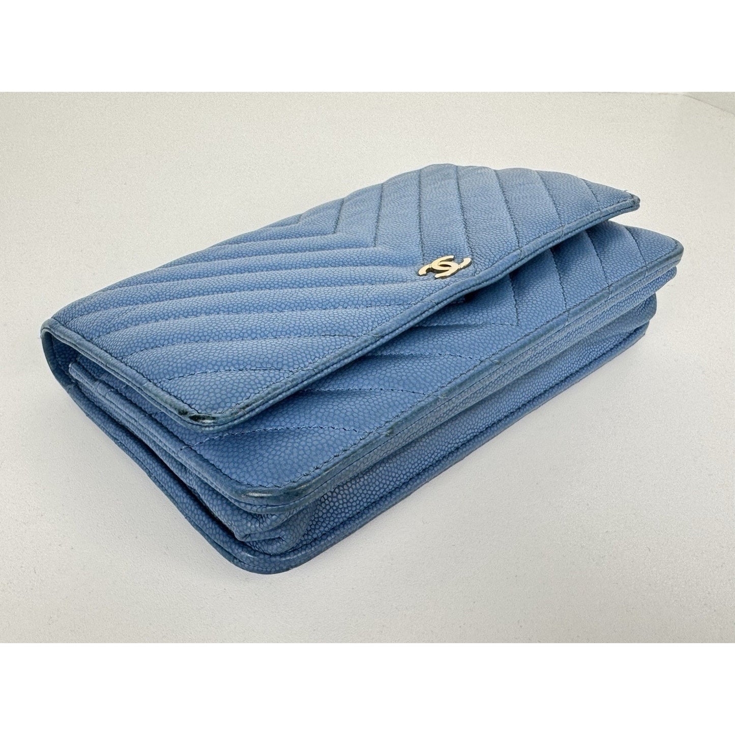 Chanel Wallet on Chain Chevron Caviar Leather B-6