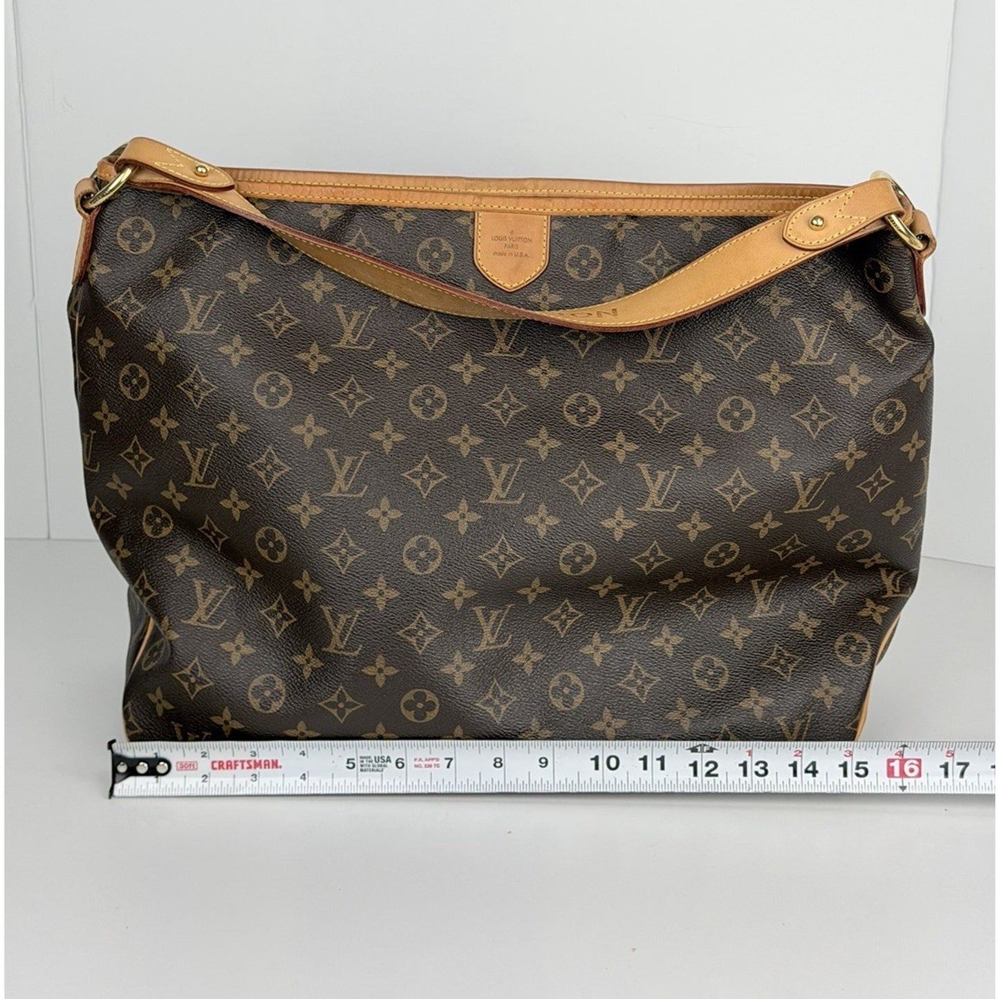 Louis Vuitton Delightful MM Tote Bag in Brown Signature Monogram Canvas 2011 S