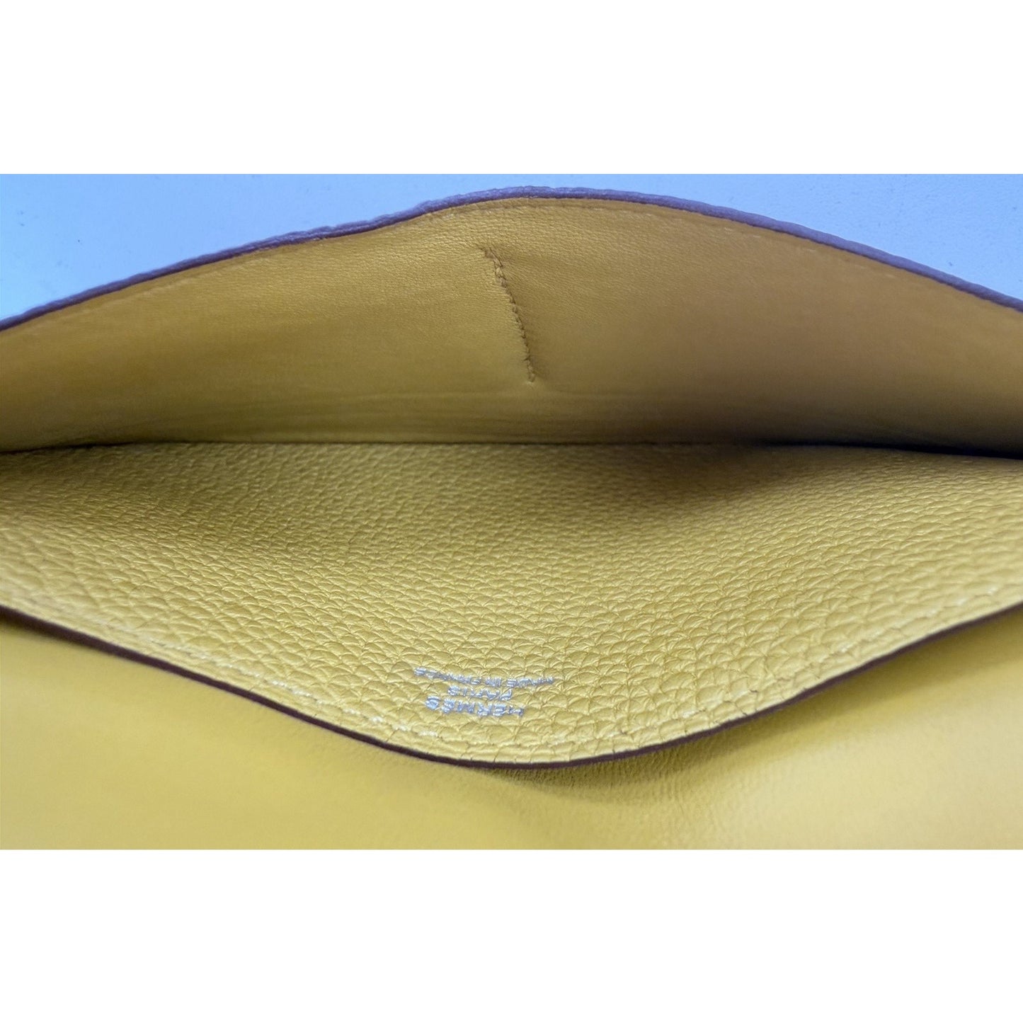 Hermes Togo Dogon Duo Wallet in Yellow Leather 2026