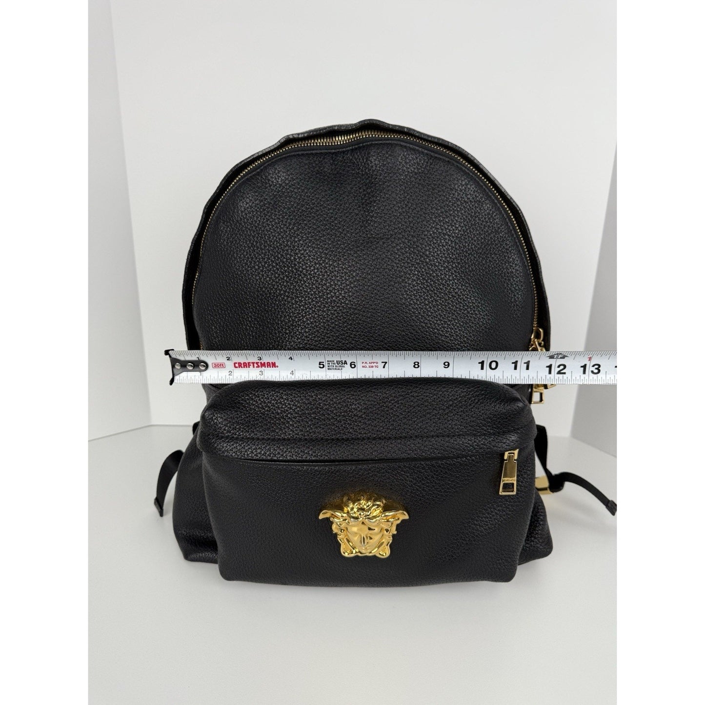 Versace Gold Medusa Logo Large Backpack