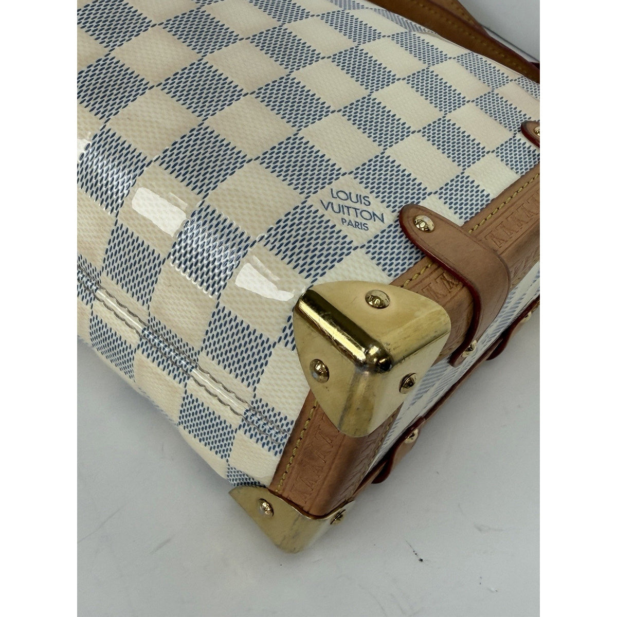 Louis Vuitton Side Trunk MM in Damier Vernis Calfskin Patent Leather NFC D2
