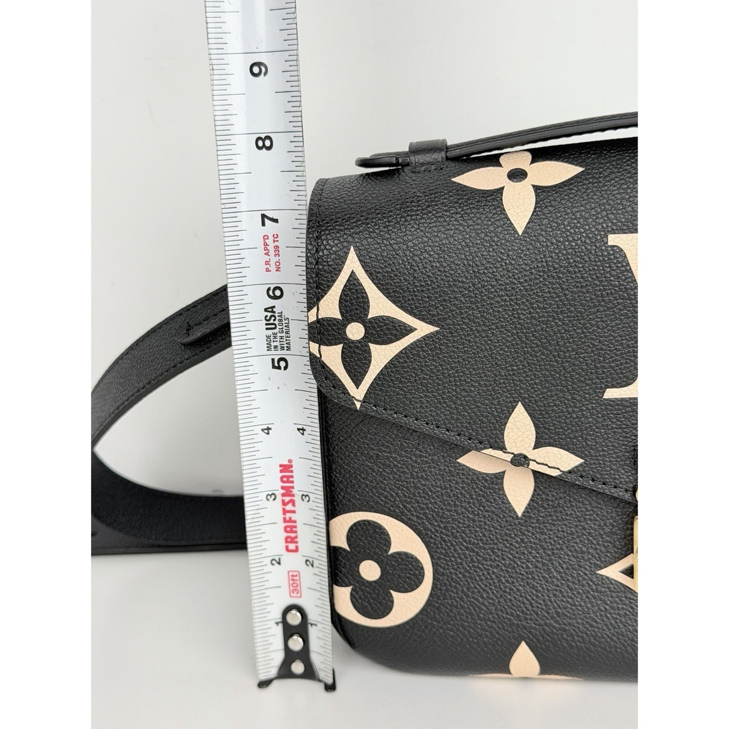 Louis Vuitton Pochette Metis Bag MM in Monogram Empreinte Black /Beige NFC D3