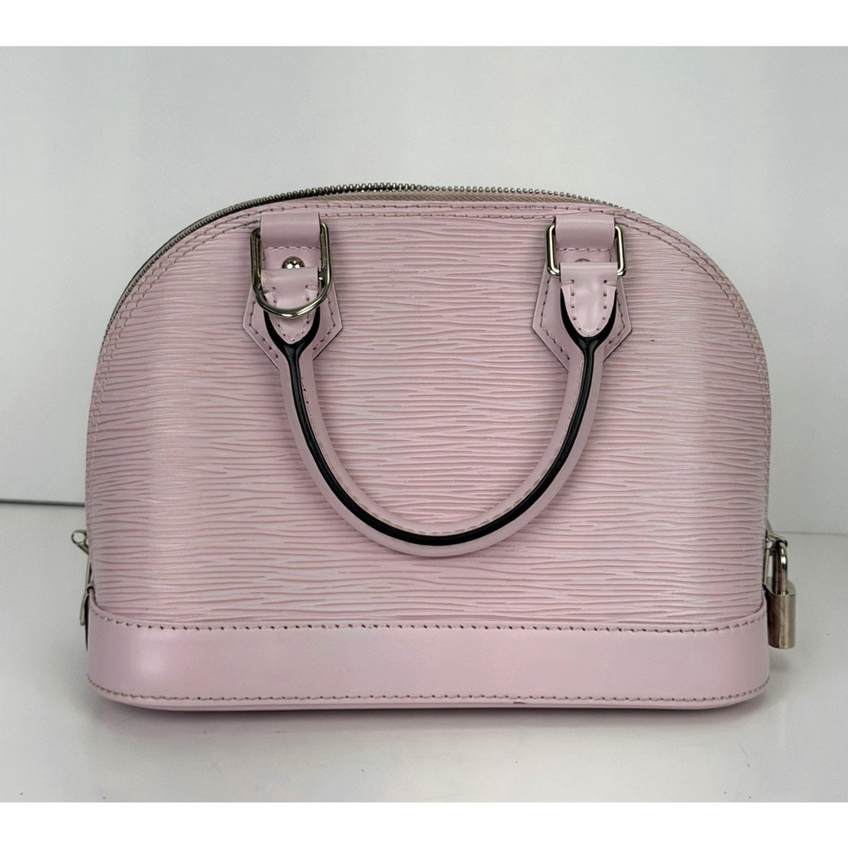 Louis Vuitton Alma BB Handbag in Pink Epi Leather Silver-Tone Hardware S02