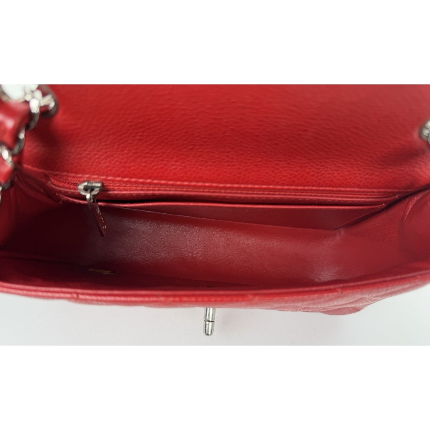 Chanel Classic Mini Rectangular Flap Bag in Red Caviar Leather 2013-2014 B4