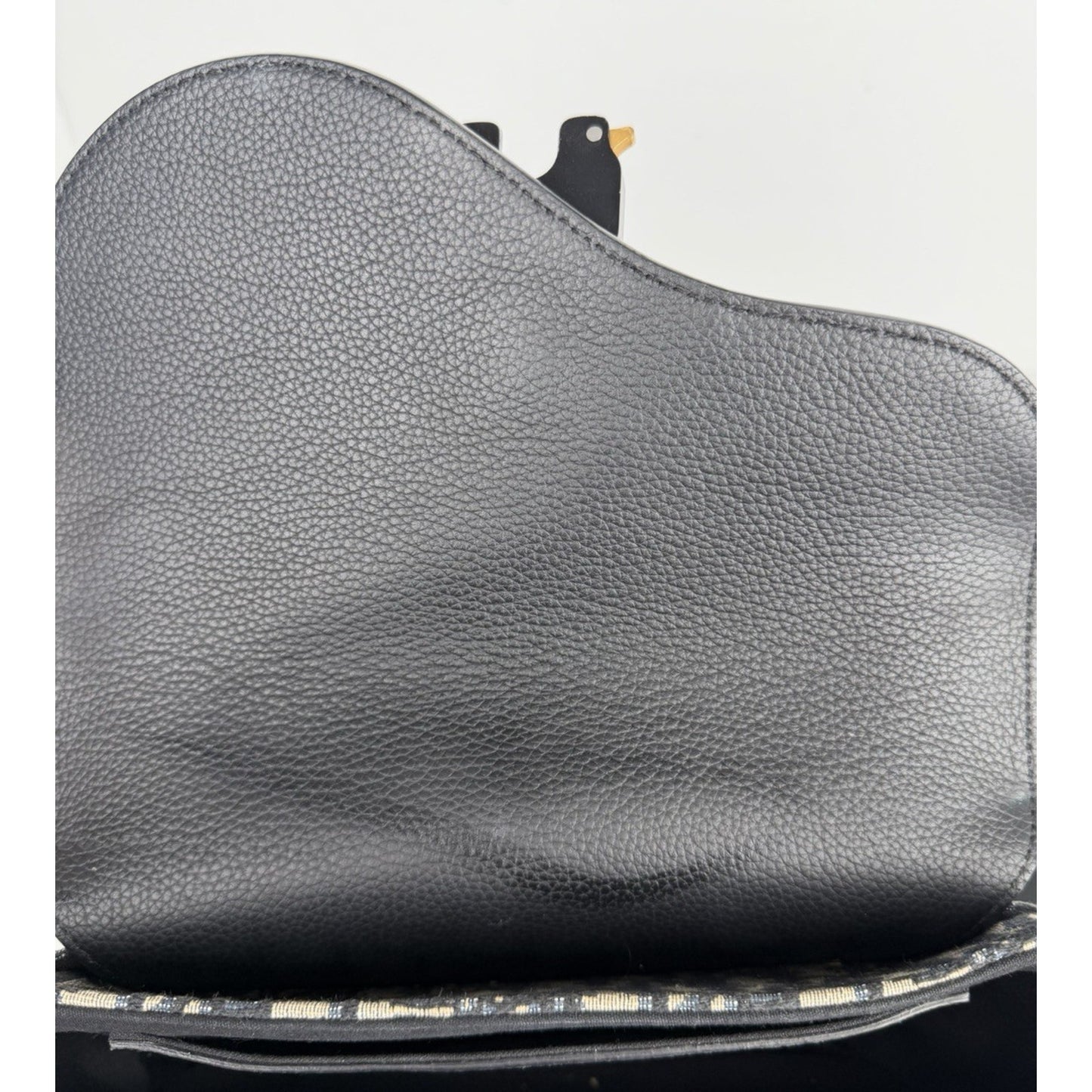 Christian Dior Small Saddle Messenger Bag Beige Dior Oblique Jacquard Canvas D4