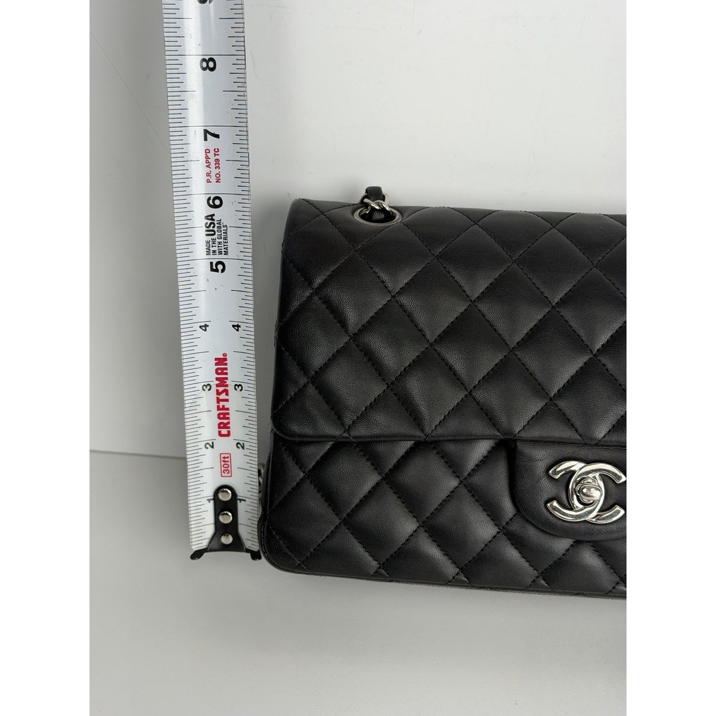 CHANEL Classic Double Flap Bag Medium Black Caviar Leather 2011