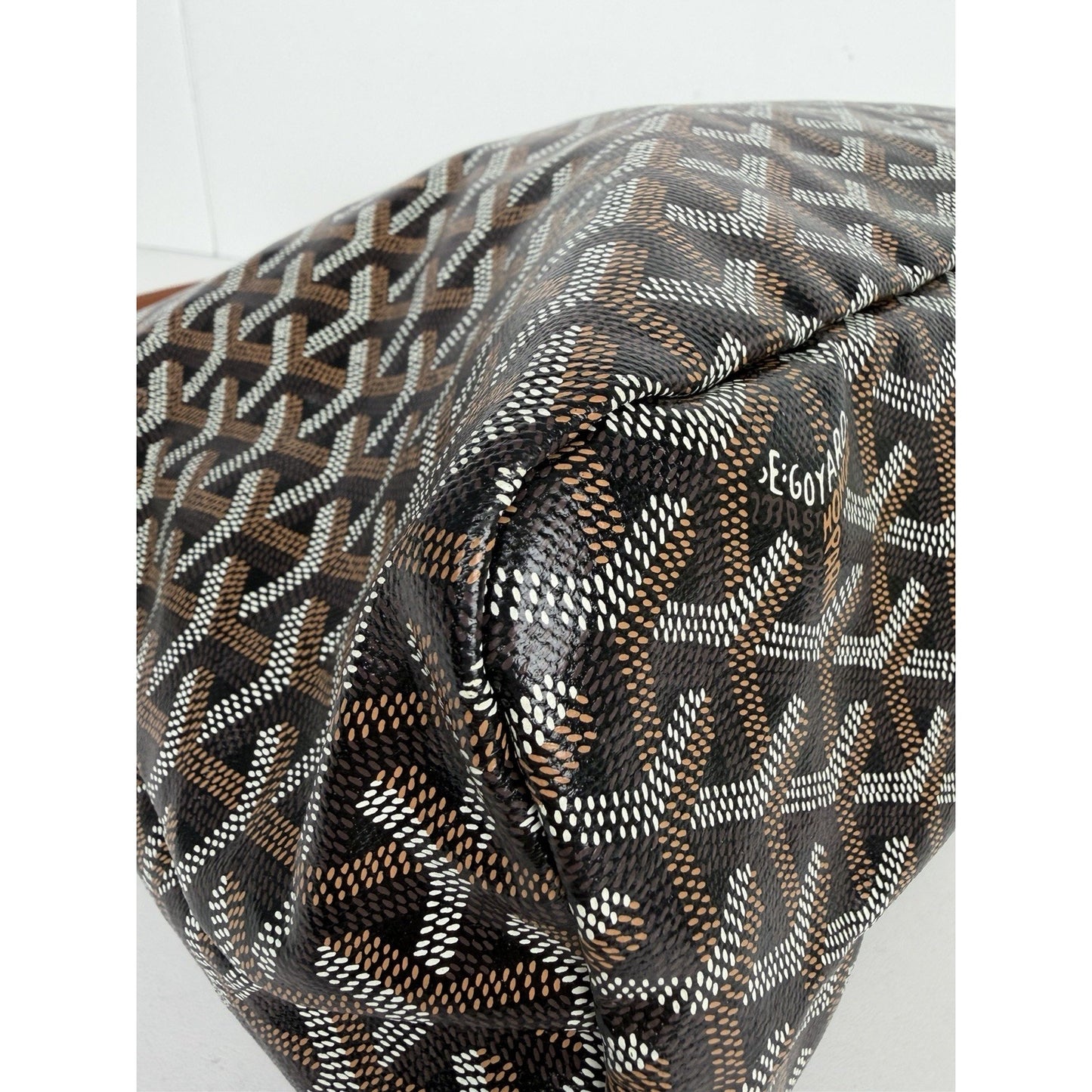 Goyard Boheme Hobo Bag in Goyardine Coated Canvas and Chevron Pattern D2