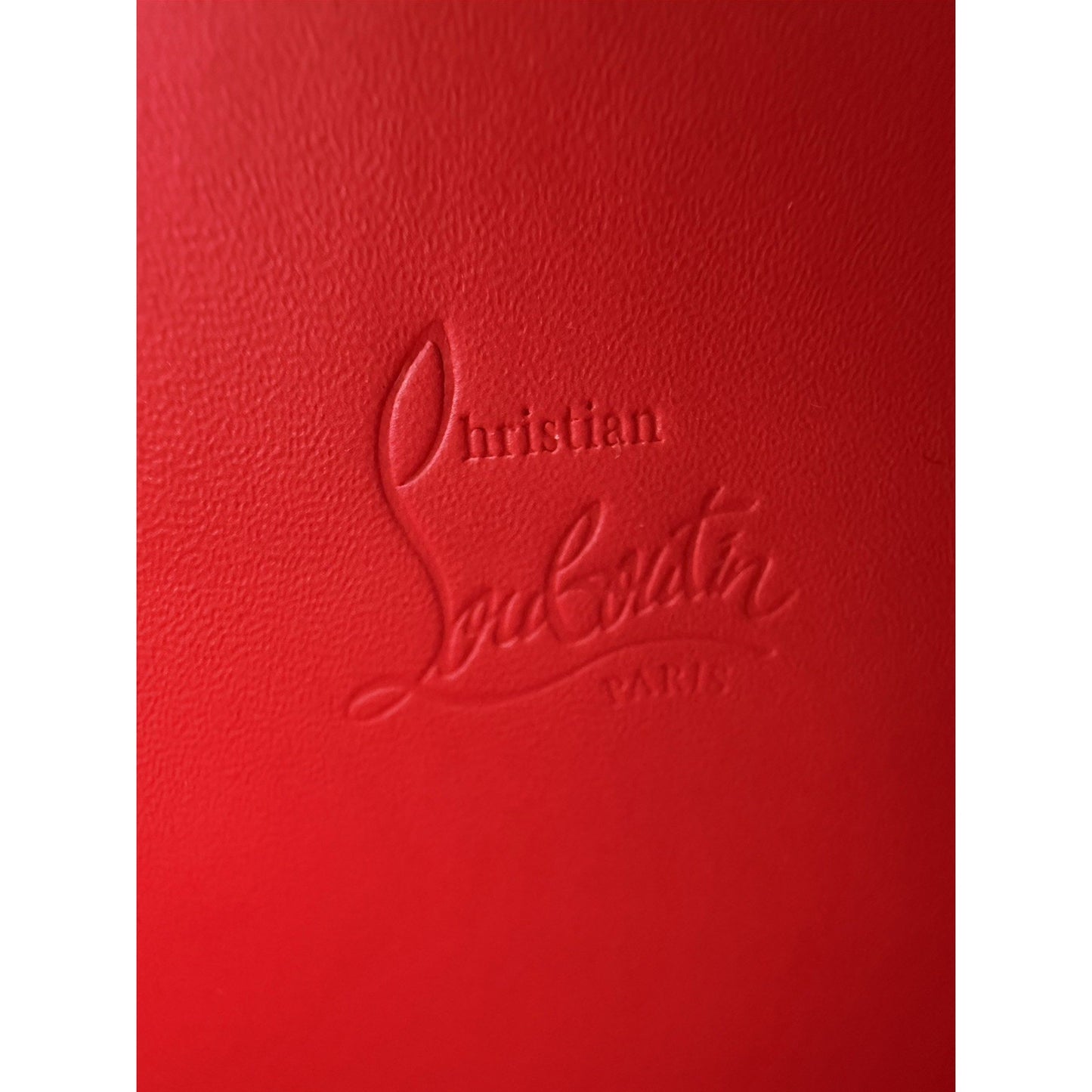 Christian Louboutin Panettone Wallet Black Leather Body & Red Monogram Canvas K3