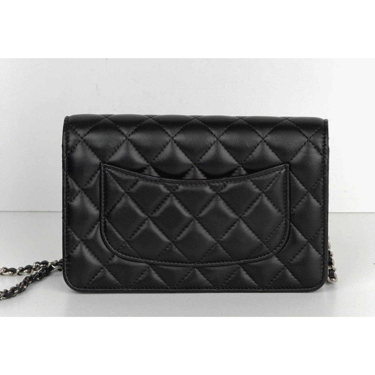 Chanel Classic Wallet on Chain Black Quilted Lambskin Leather NFC R1