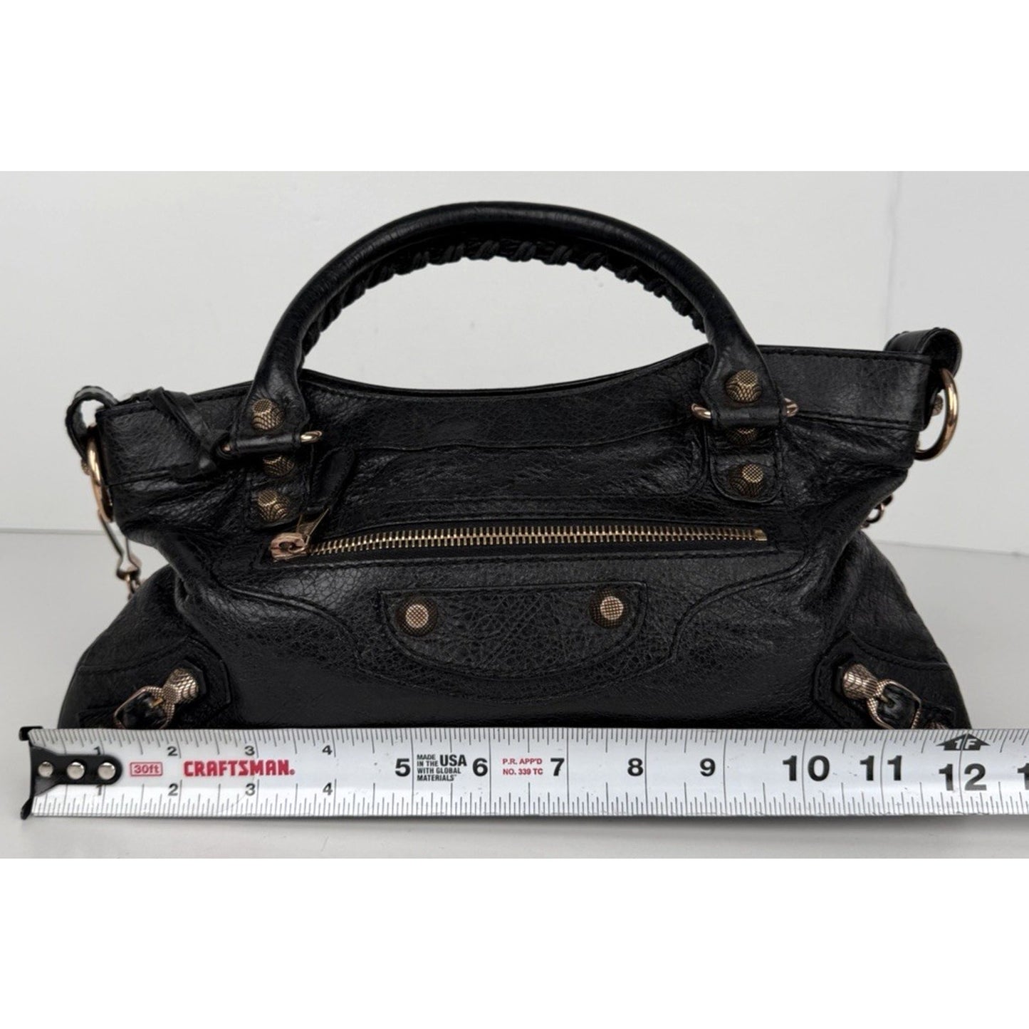 Balenciaga Agneau Giant 12 Mini City in Black Leather and Gold-Tone Hardware S12