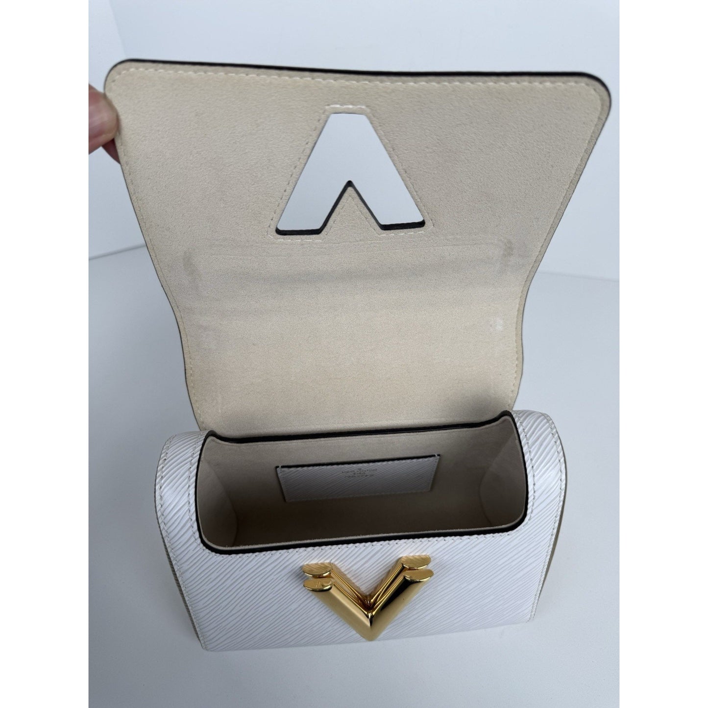 Louis Vuitton Twist PM and Twisty Epi Leather White and Gold
