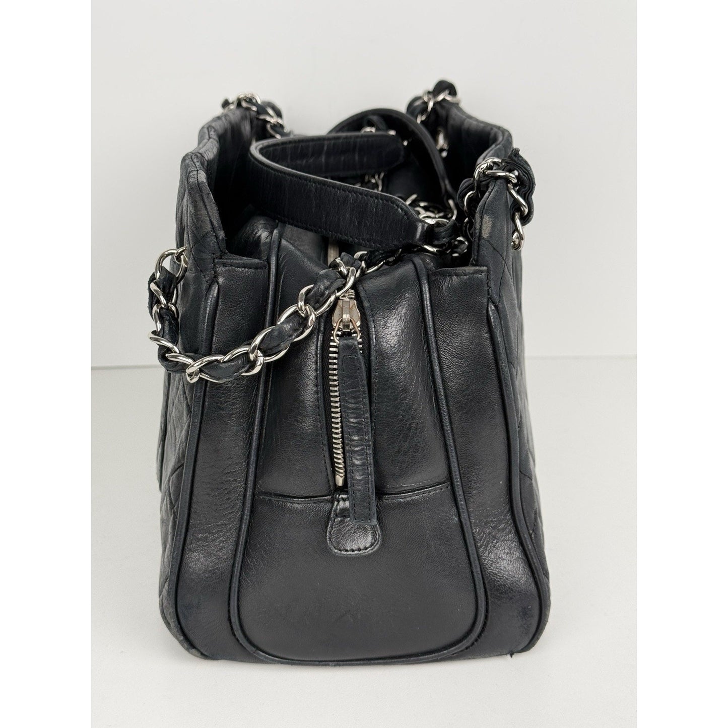 Chanel Timeless Tote Bag Black Leather