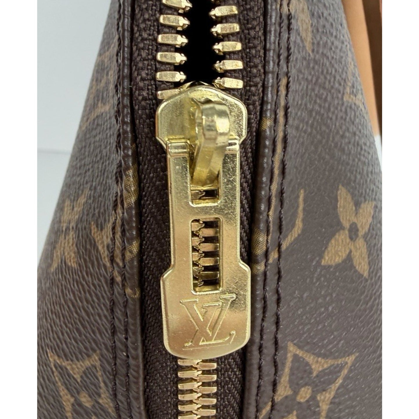 Louis Vuitton Alma PM Bag in Brown Coated Canvas with Leather Trim NFC S