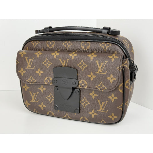 Louis Vuitton S Lock Monogram Macassar Canvas Crossbody Bag