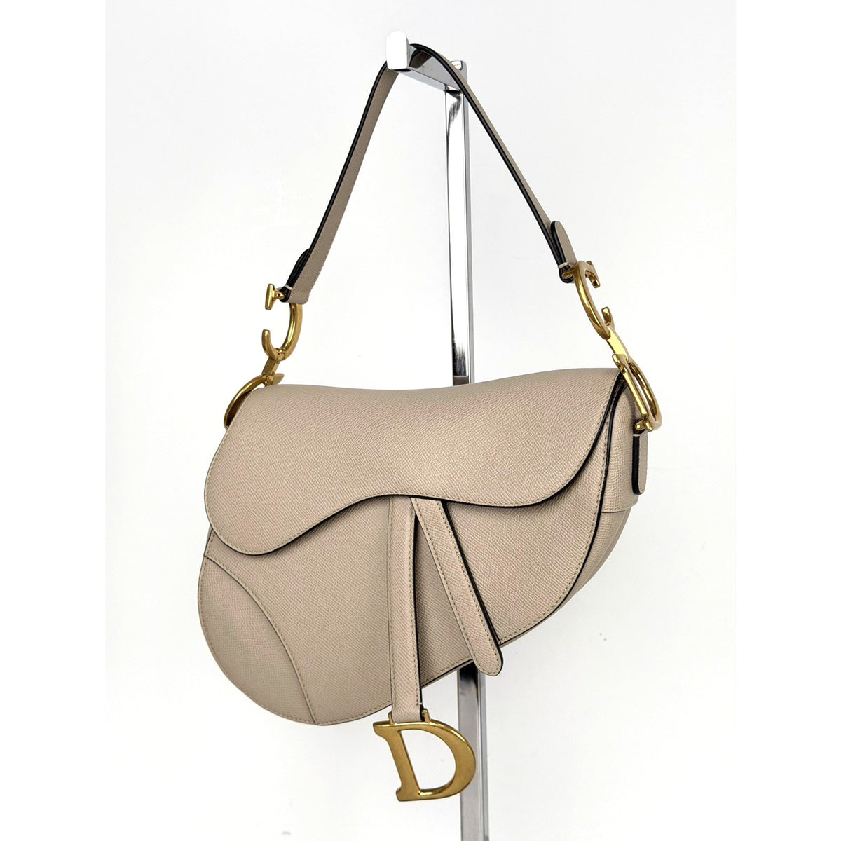 Christian Dior Saddle Bag in Beige Latte Grained Calfskin Leather 2025 D-05