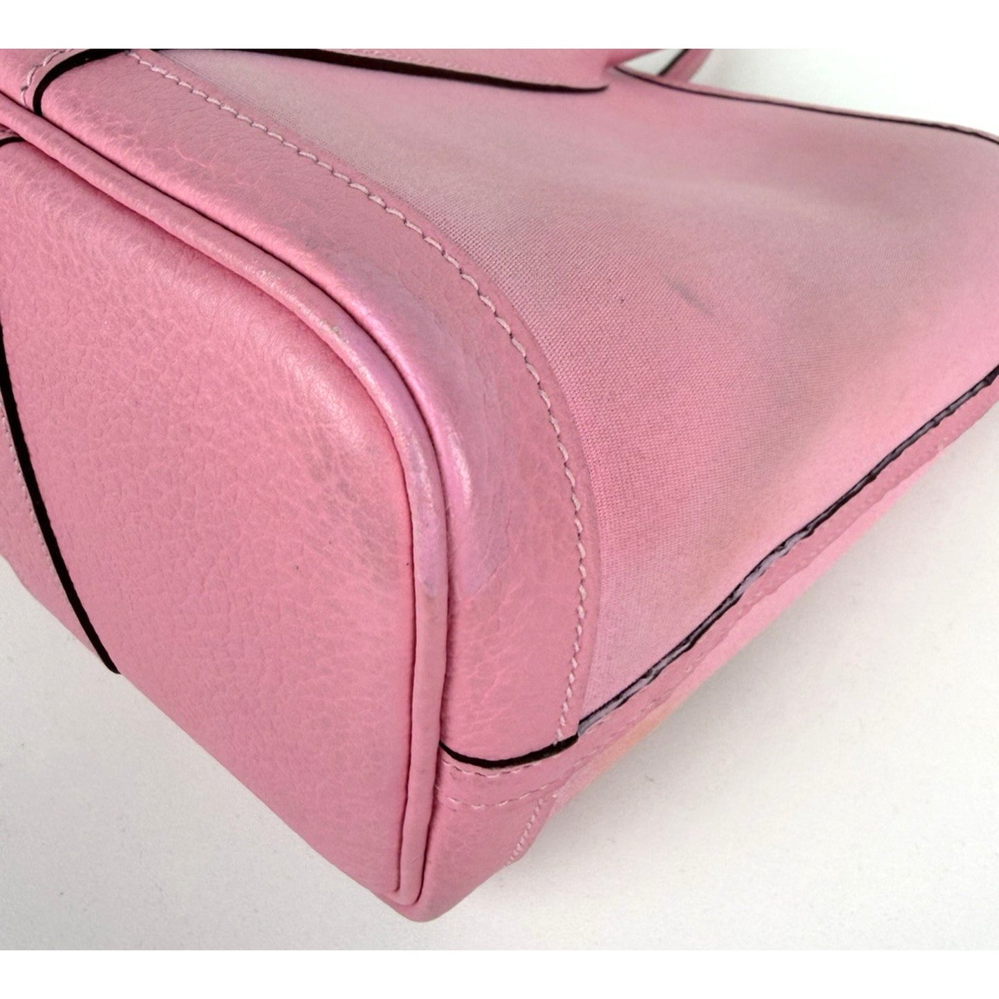 Hermes Toile & Clemence Garden Party 30 Top Handle Bag Rose Sakura C4