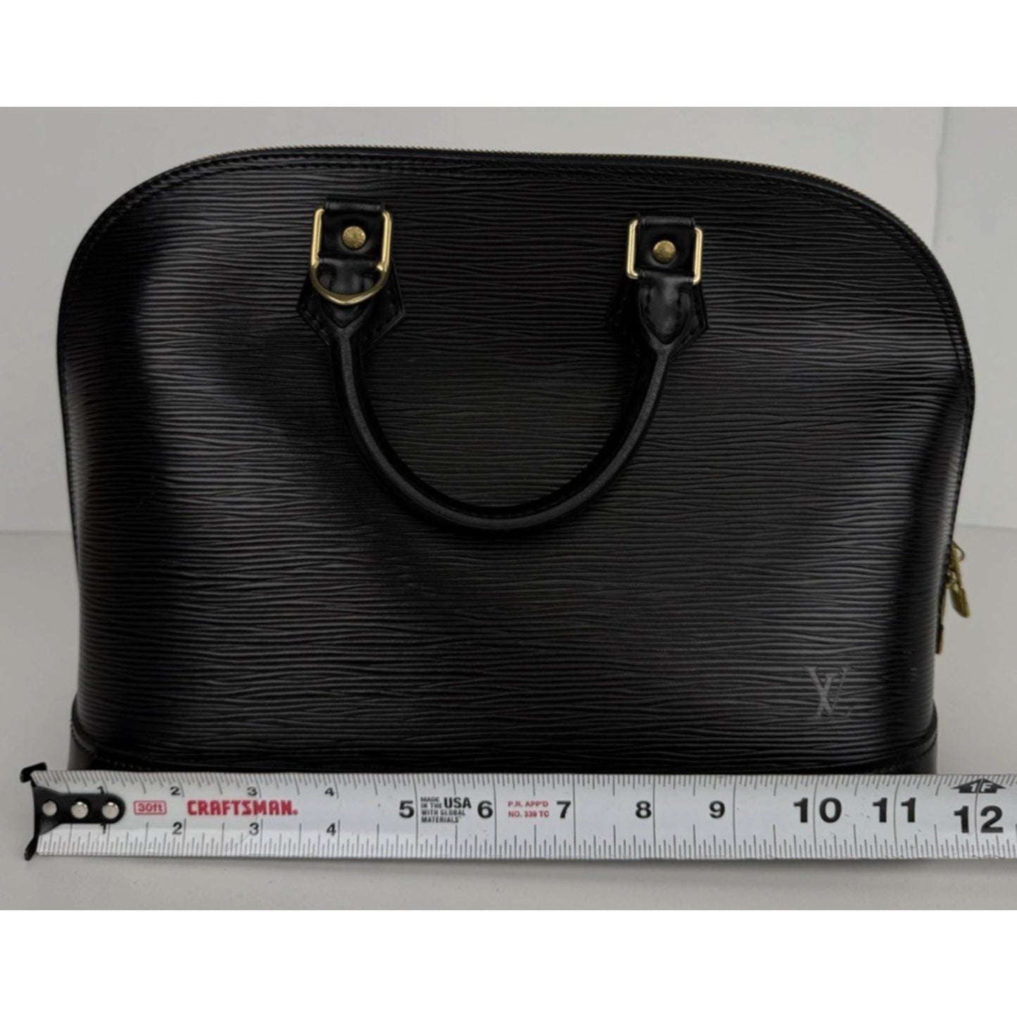 Louis Vuitton Alma PM Handbag in Black Epi Leather Vintage 1997 S
