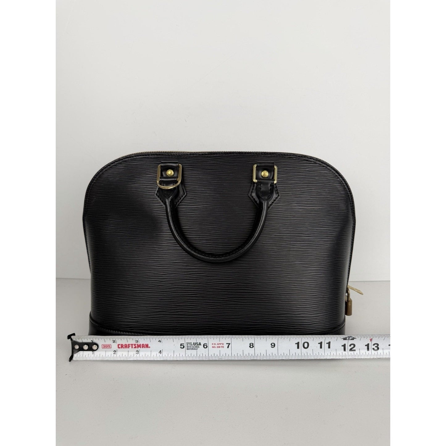 Louis Vuitton Alma PM Top Handle Bag Vintage in Black Epi Leather 2000 S-04