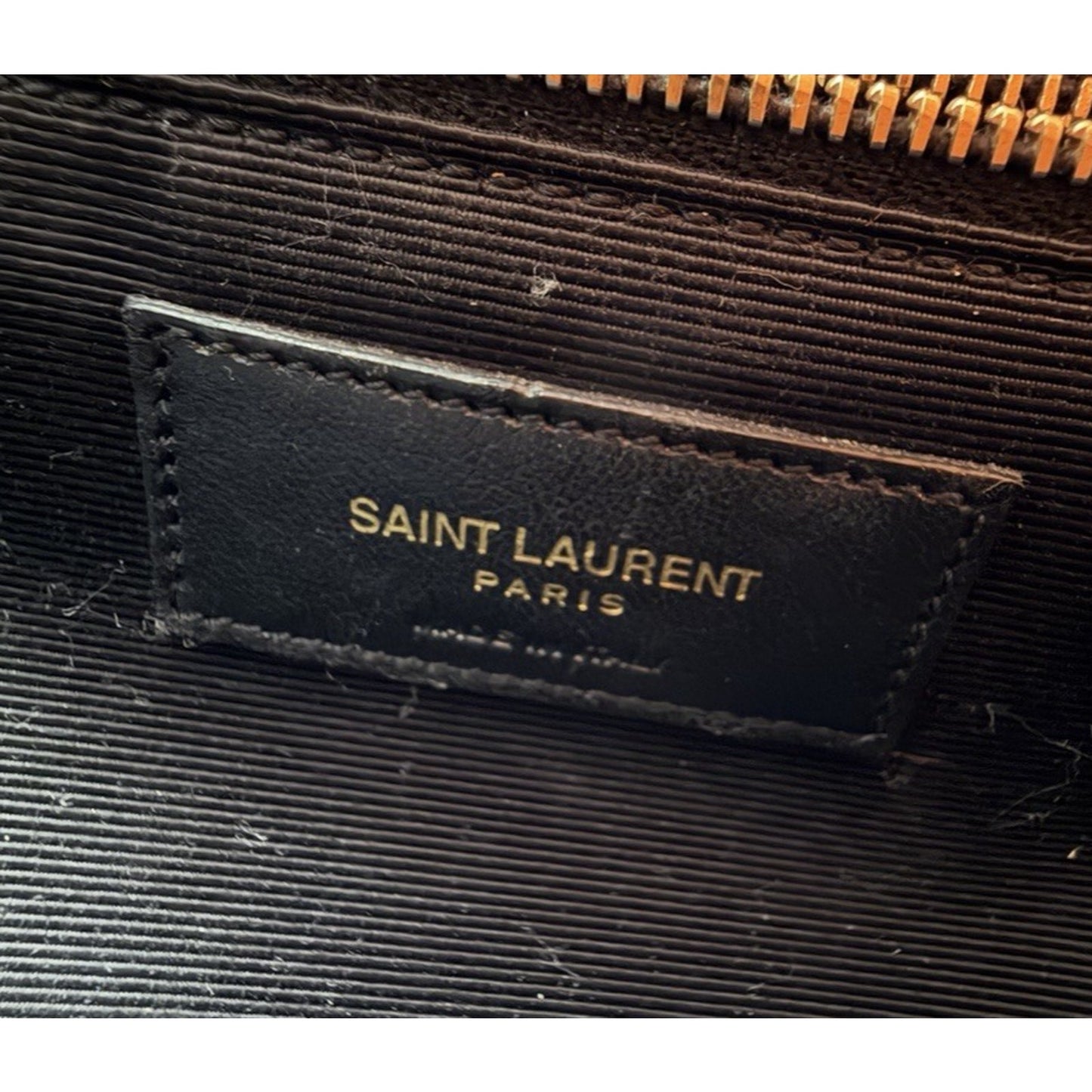 Saint Laurent Monogram Large Shopping Bag in Black Grain de Poudre Leather D9