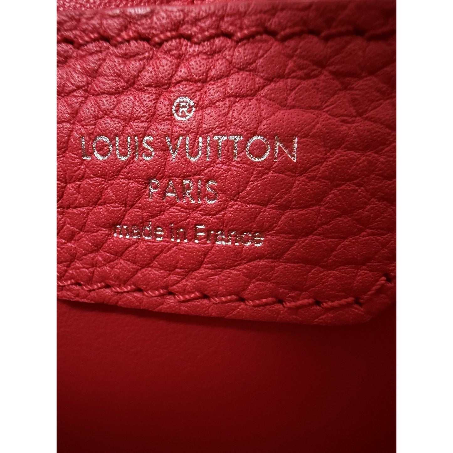 Louis Vuitton Capucines Shoulder Bag BB in Red Taurillon Leather 2017 D8