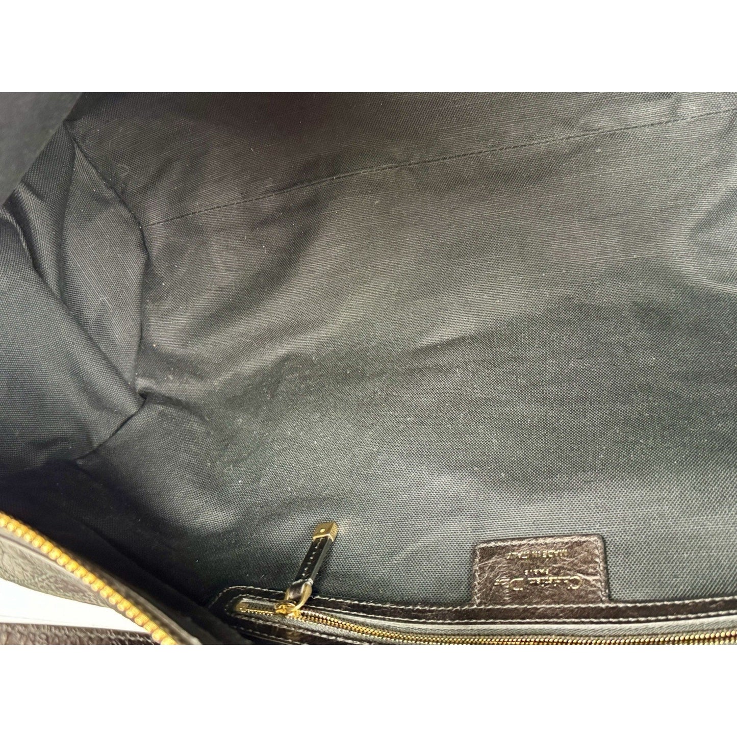 Christian Dior D-Journey Bag Eggplant Crinkled Calfskin Gold Hardware