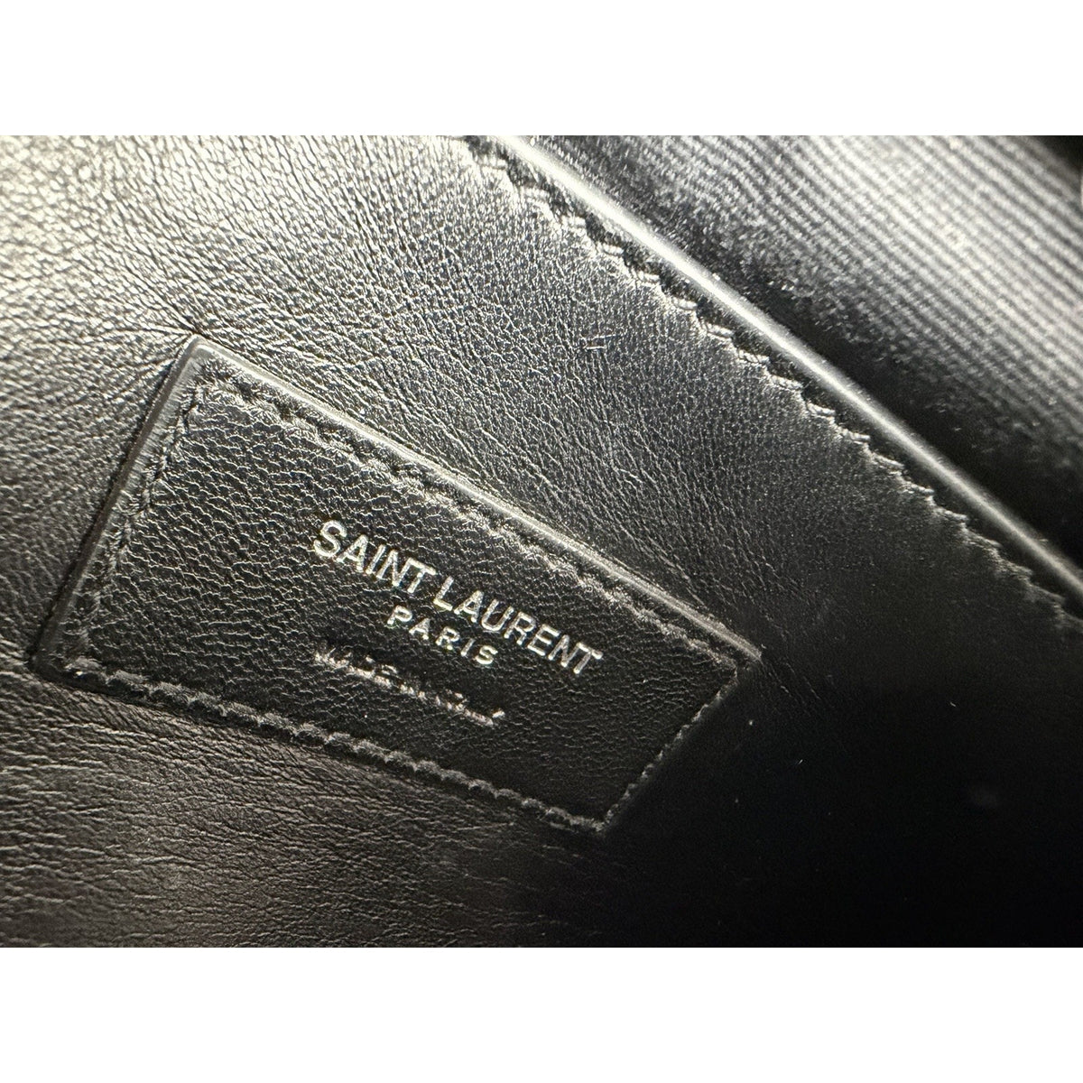 Saint Laurent West Hollywood Medium Chain Crossbody Bag In Black Leather S-10