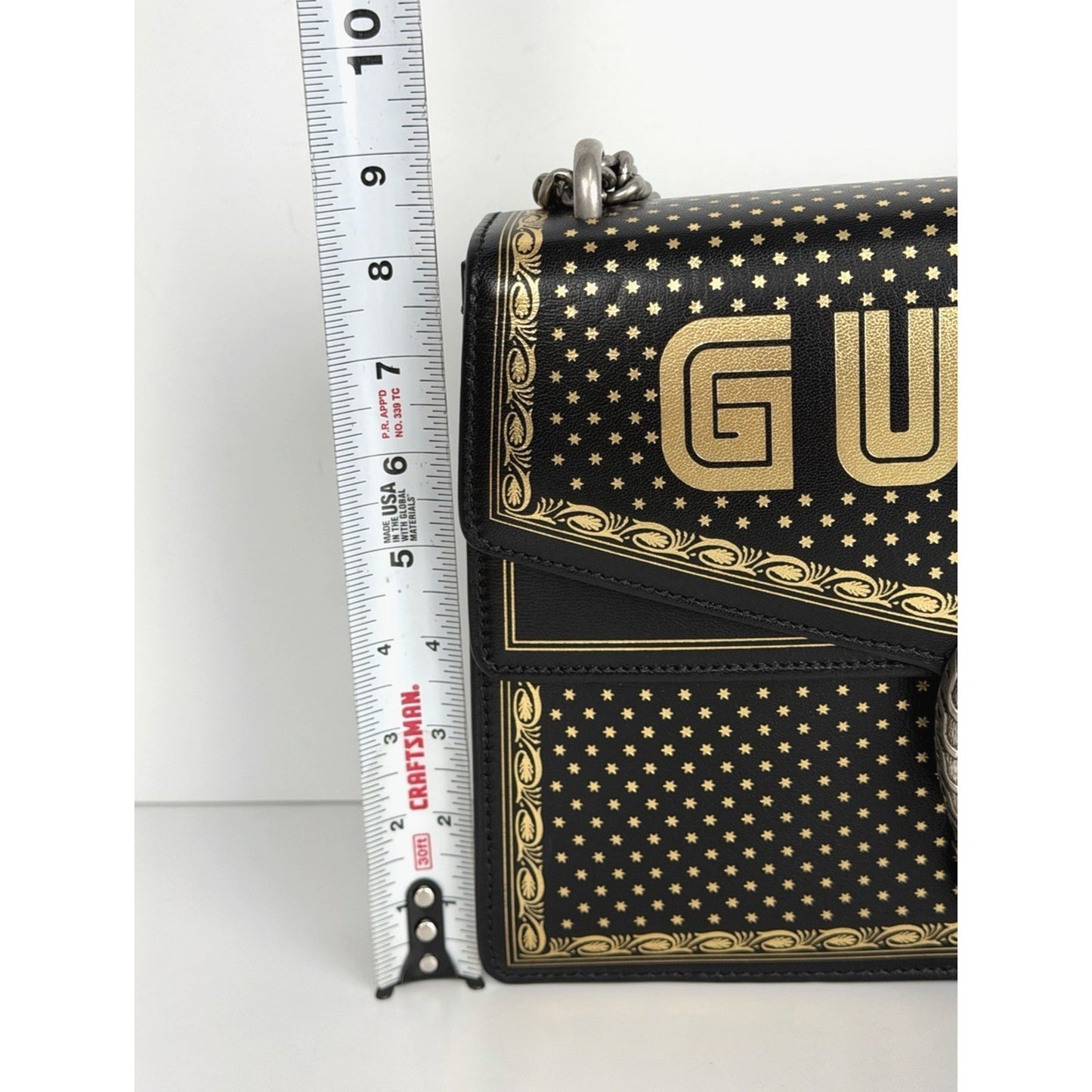 Gucci x Sega Dionysus Shoulder Bag Medium in Black Calfskin Leather S09
