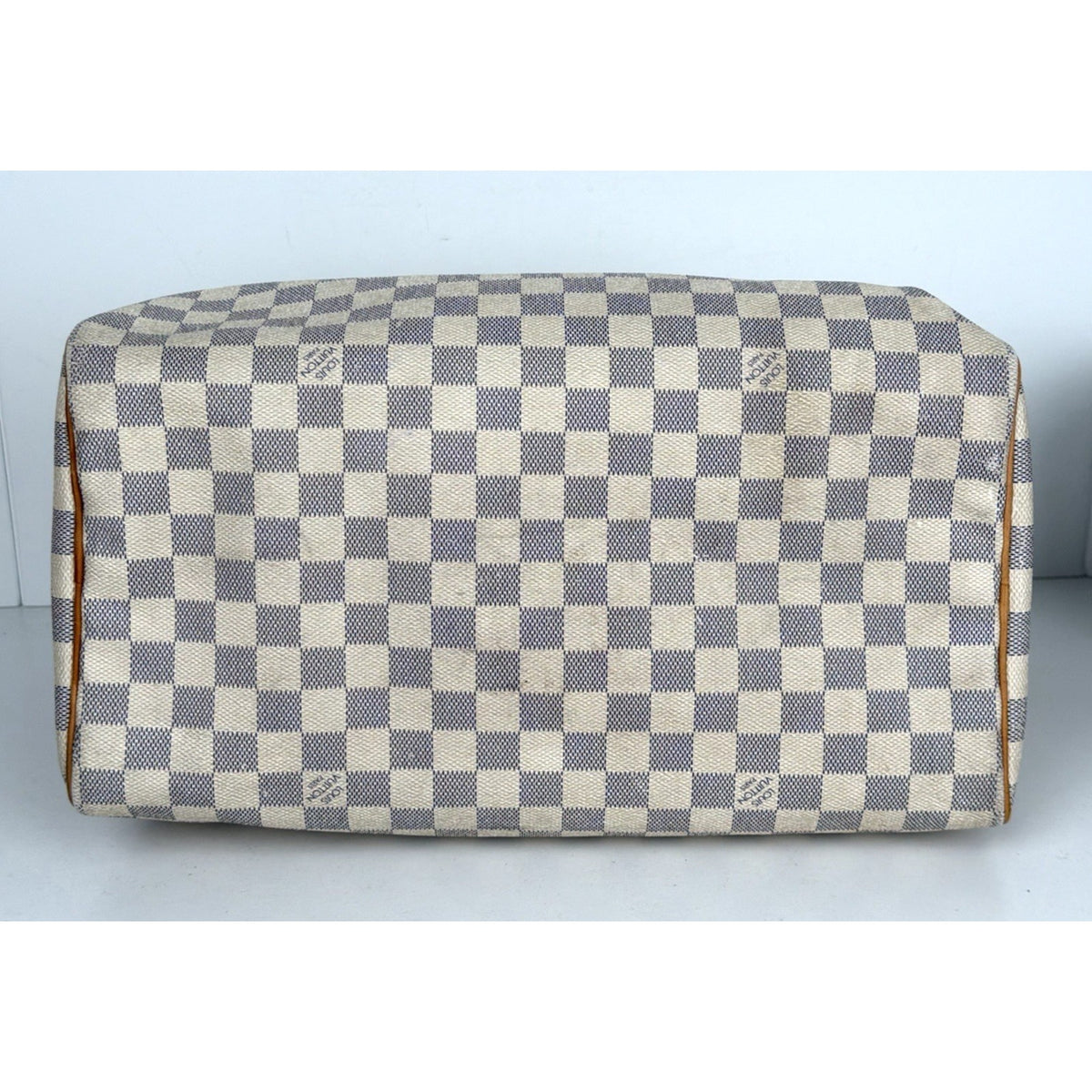 Louis Vuitton Speedy 35 Handbag in Damier Azur Coated Canvas GT Hardware 2010 U1