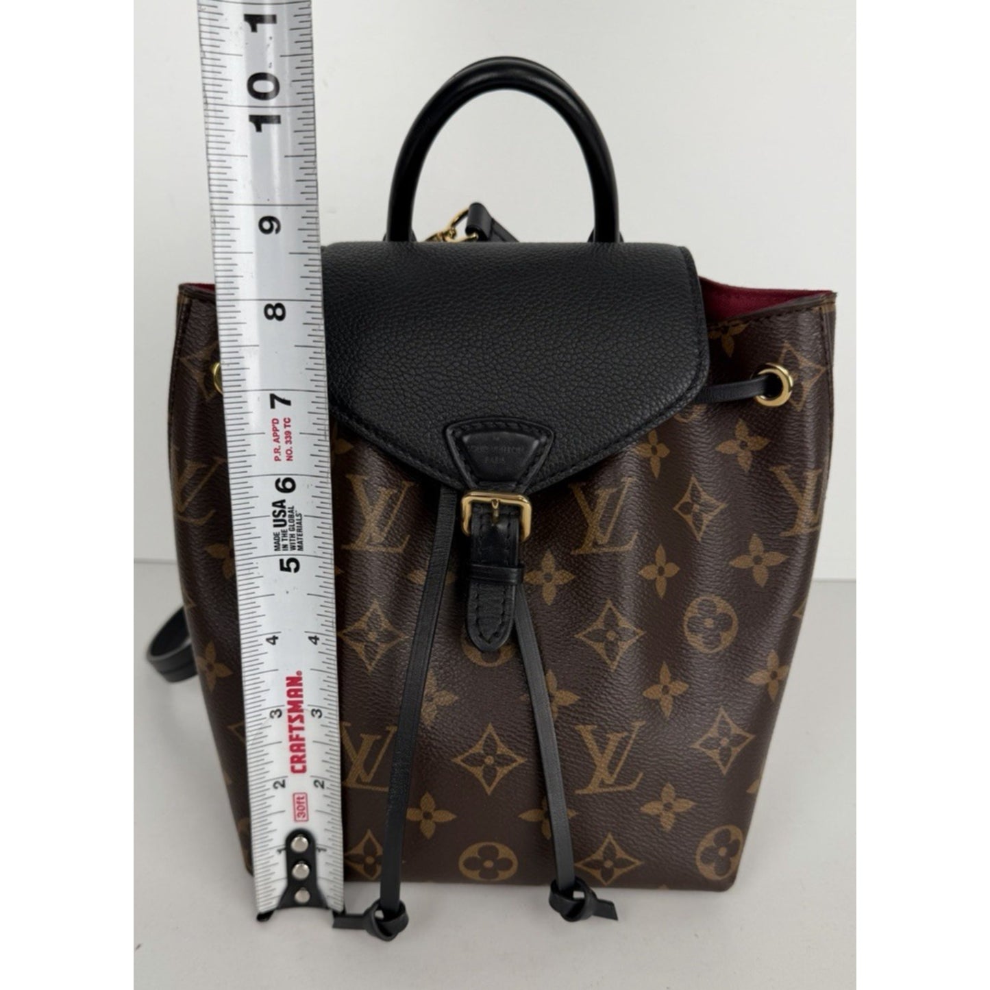Louis Vuitton Montsouris BB Backpack in Classic Monogram Coated Canvas NFC E8