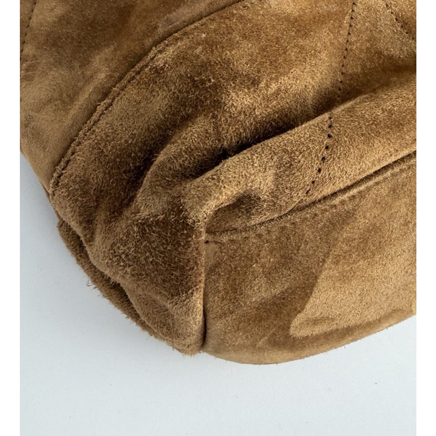 Saint Laurent Jamie Large Pochon Shoulder Bag in Brown Suede Gold HW E5