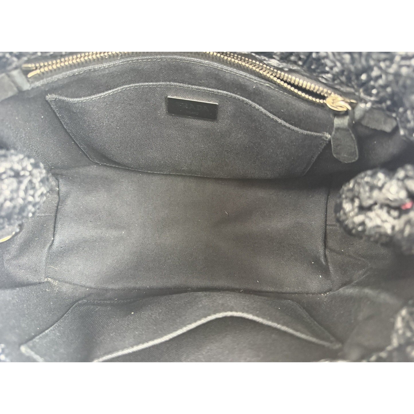Prada Canapa Tote Bag in Multicolor Crochet Raffia S-12
