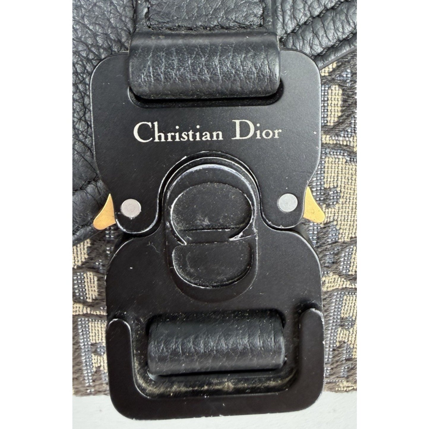 Christian Dior Small Saddle Messenger Bag Beige Dior Oblique Jacquard Canvas D4