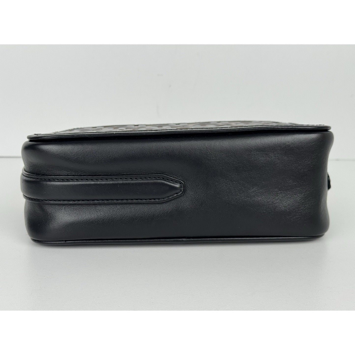 FENDI Vitello Century Bi-Color FF 1974 Embossed Mini Camera Case Maya B-9