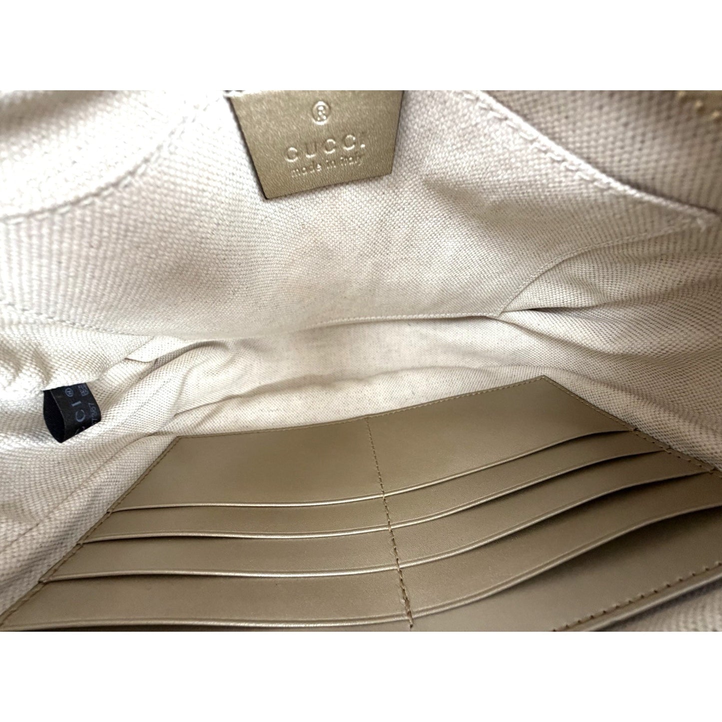 Gucci Bree Disco Mini Crossbody Bag in Gold Embossed Guccissima Leather S-10