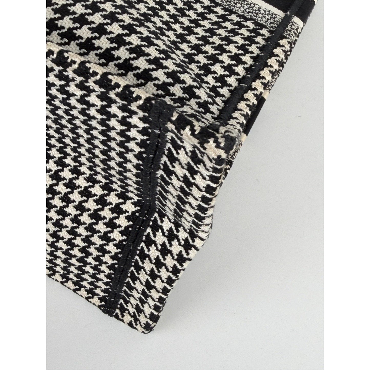 Christian Dior Book Tote Bag Large in Black & White Jacquard Canvas 2019 C-6
