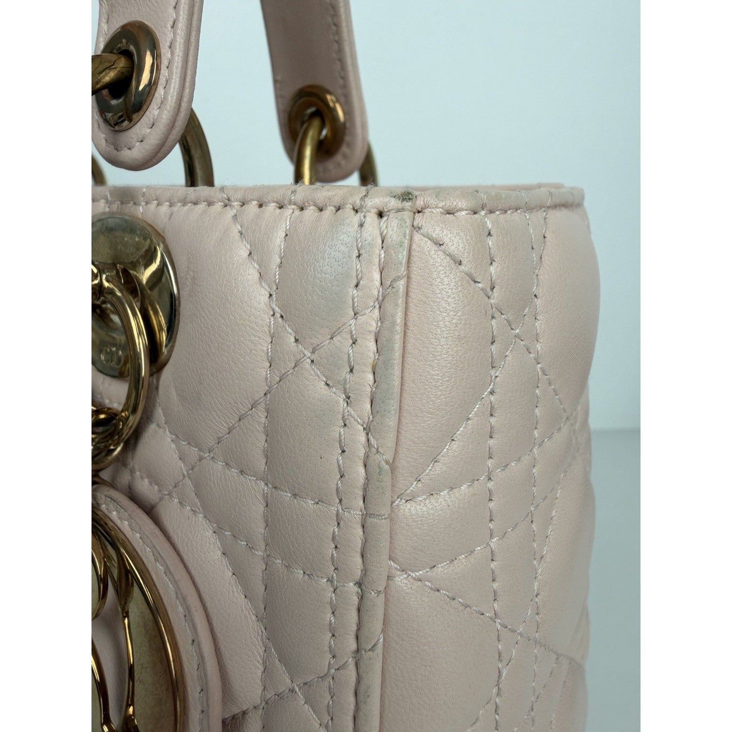 Dior Lady Dior Bag Medium in a Powder Pink Cannage Lambskin Leather 2016 U2