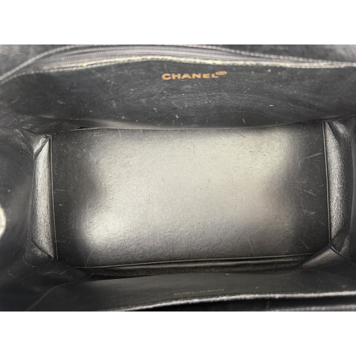 Chanel Grand Shopping Tote Bag in Quilted Black Caviar Leather 1996-1997 C6
