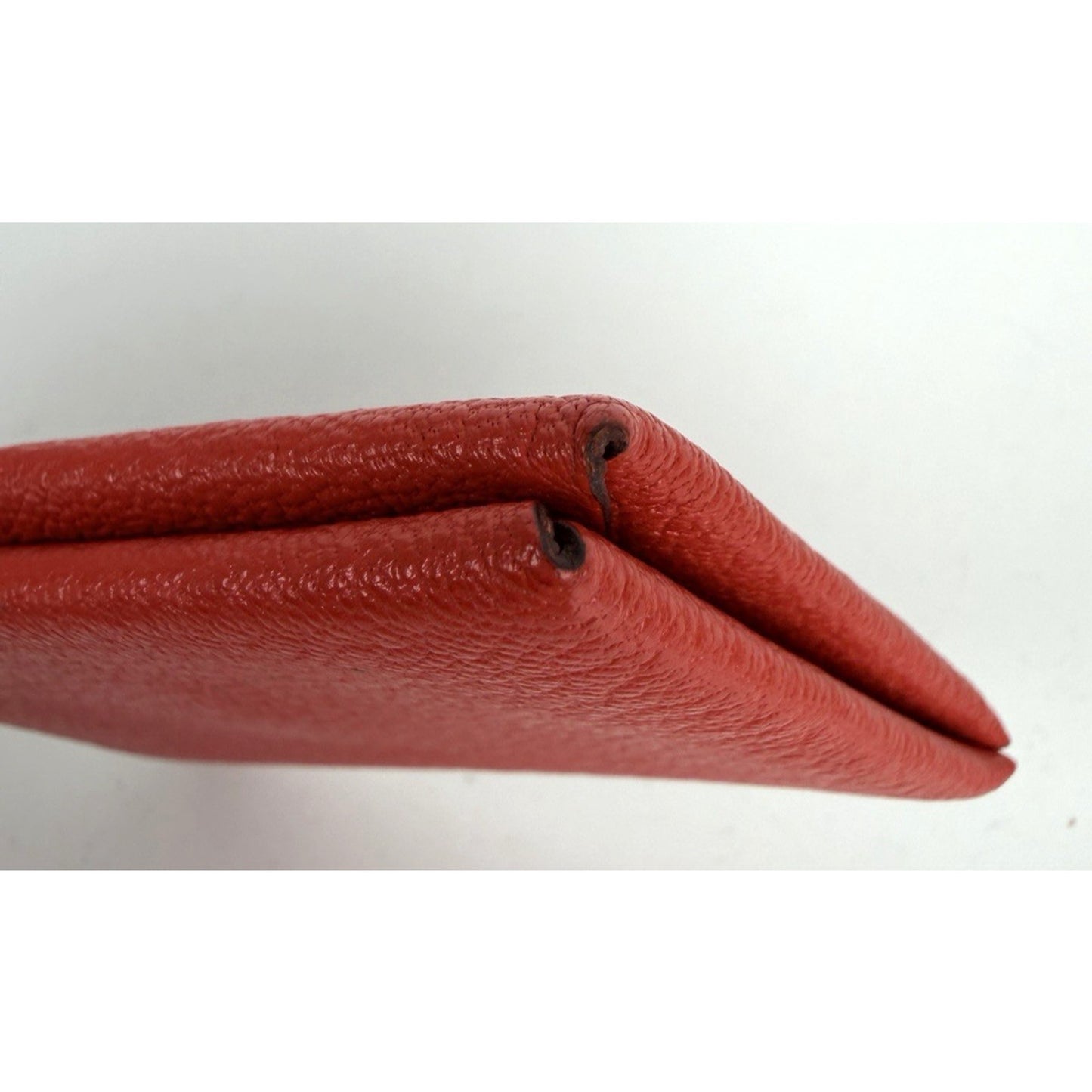 Hermes Chevre Mysore Calvi Red Card Case in Grained Leather 2021