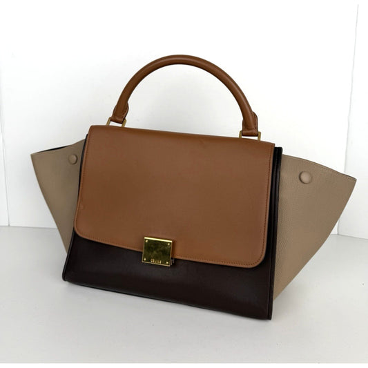 Celine Medium Trapeze Bag Medium in Tri-Color Leather S