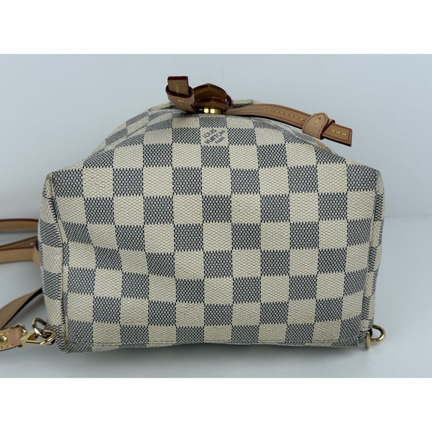 LOUIS VUITTON Damier Azur Sperone BB Backpack Ivory Canvas