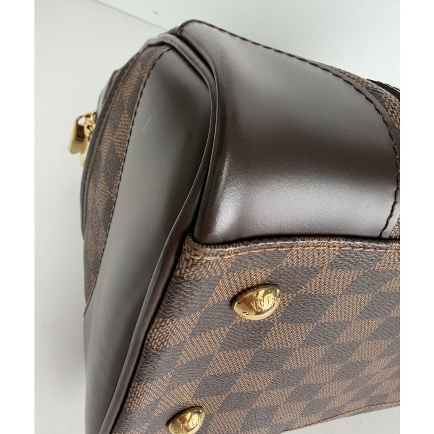 Louis Vuitton Berkeley Satchel Bag in Damier Ebene Coated Canvas 2012 S