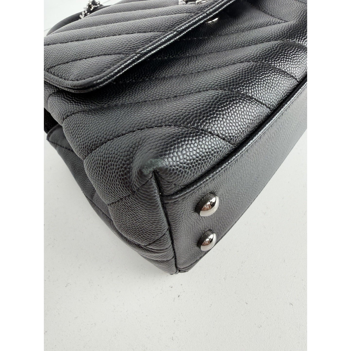 Chanel Coco Top Handle Bag XS With Chain Strap in Black Caviar Leather 2019 E-1