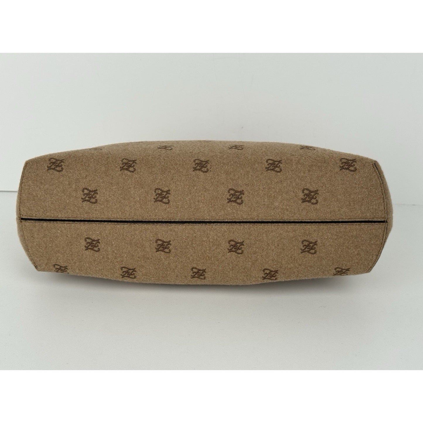 Fendi First Bag FF Karligraphy Brown Flannel Wool