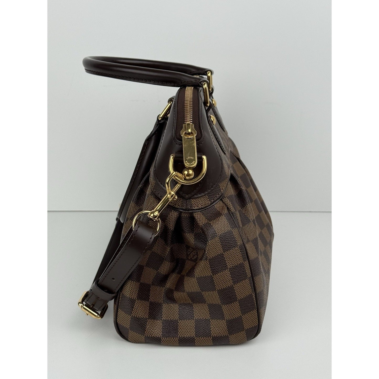 Louis Vuitton Trevi Shoulder Bag PM Brown Canvas Damier Ebene