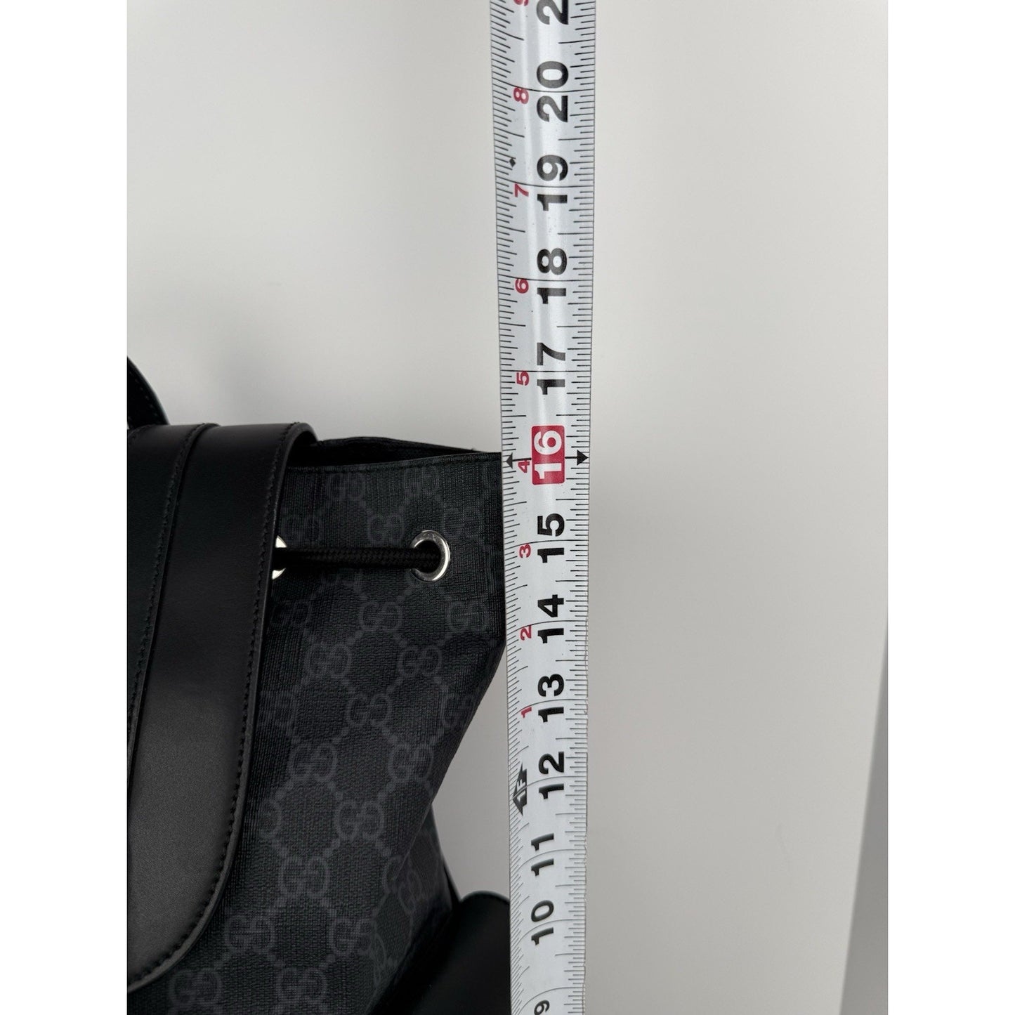 GUCCI GG Supreme Black Canvas Backpack